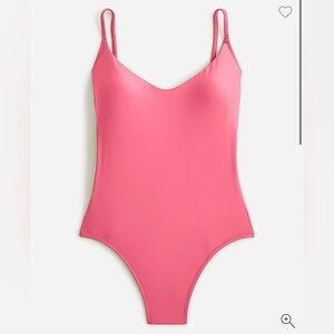 NWT J Crew size 24 pink scoopneck one piece swimsuit beach vacation Barbie swim